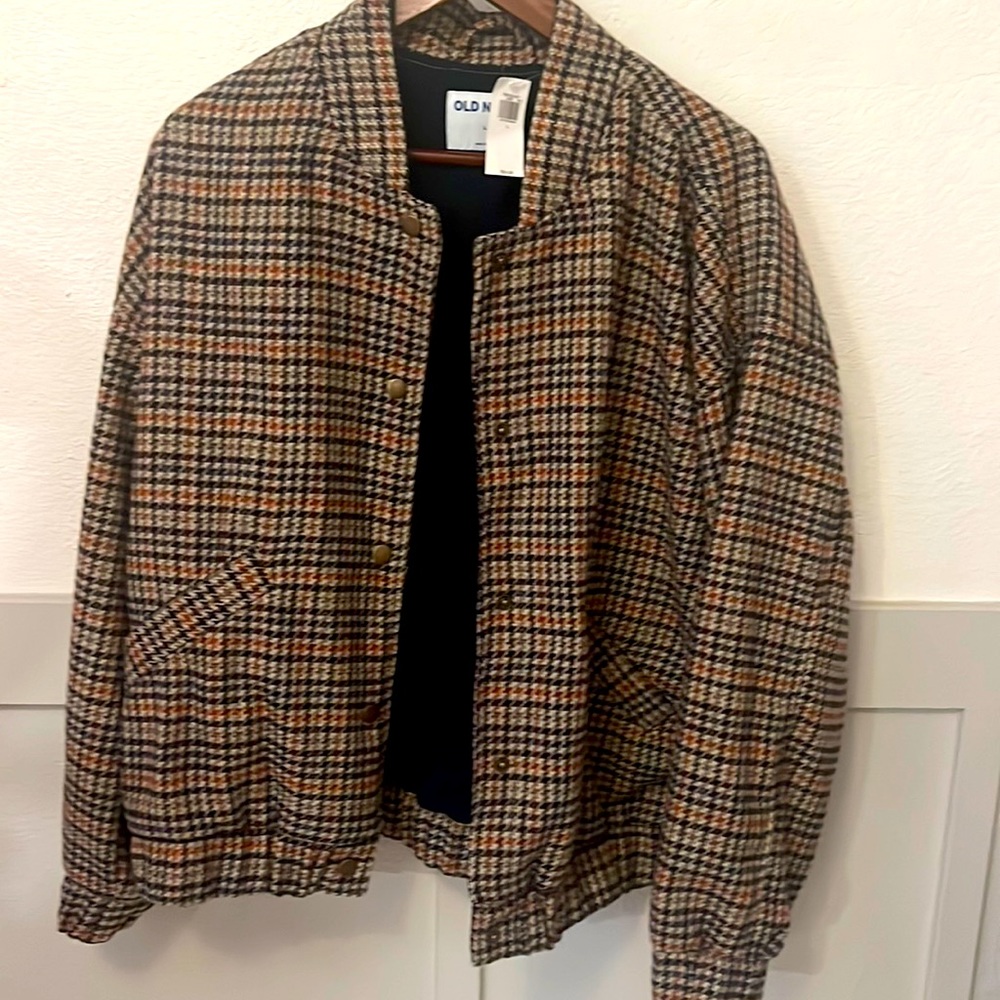Old Navy houndstooth bomber jacket - Picture 3 of 4